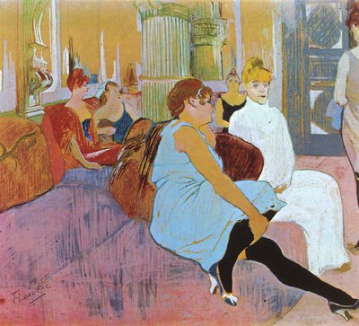 Szalon a rue des moulins -ban alkotó: Henri de Toulouse Lautrec